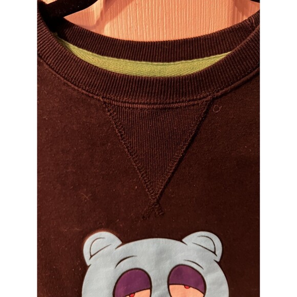 Smokers Club bear Sweatshirt Mens sz S world wide Rollers Hipster Crewneck - Picture 7 of 8